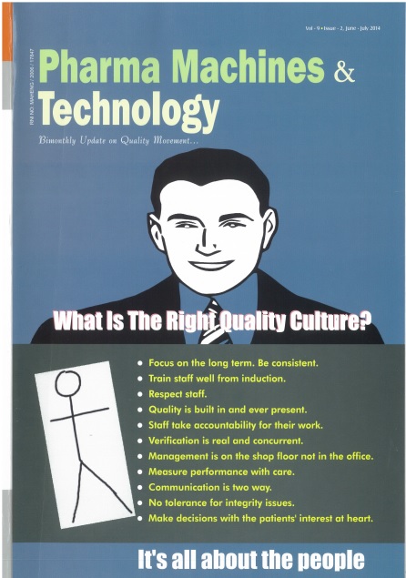 Yenchen publie des produits dans l'Indian Journal of Pharma Machines & Technology